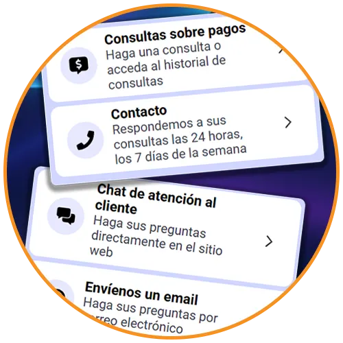 Abre el servicio de asistencia integrado en la aplicación PariPesa y resuelve tus dudas en el chat.