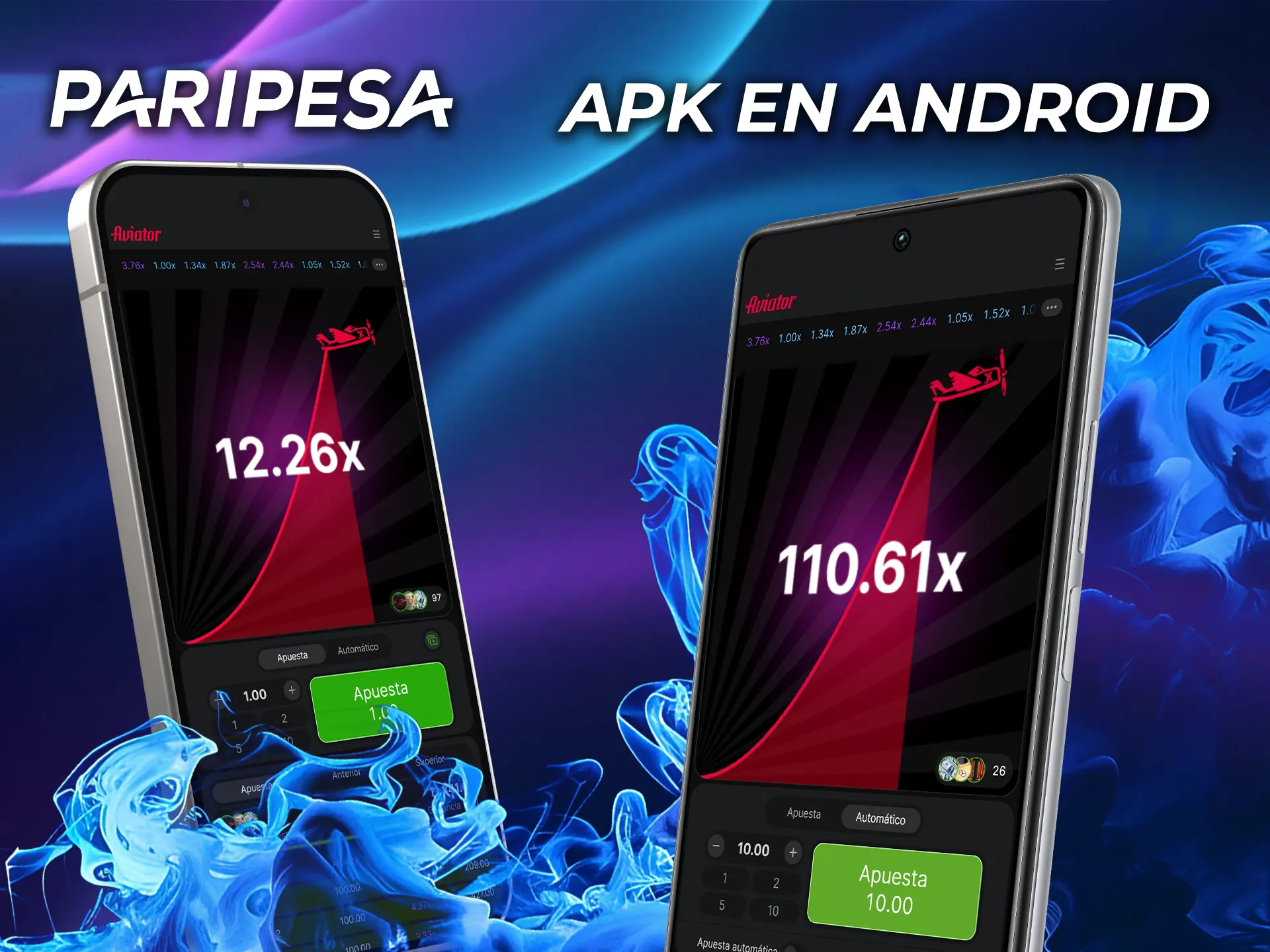 Descarga Aviator para Android a través del casino PariPesa y juega donde te resulte más cómodo.