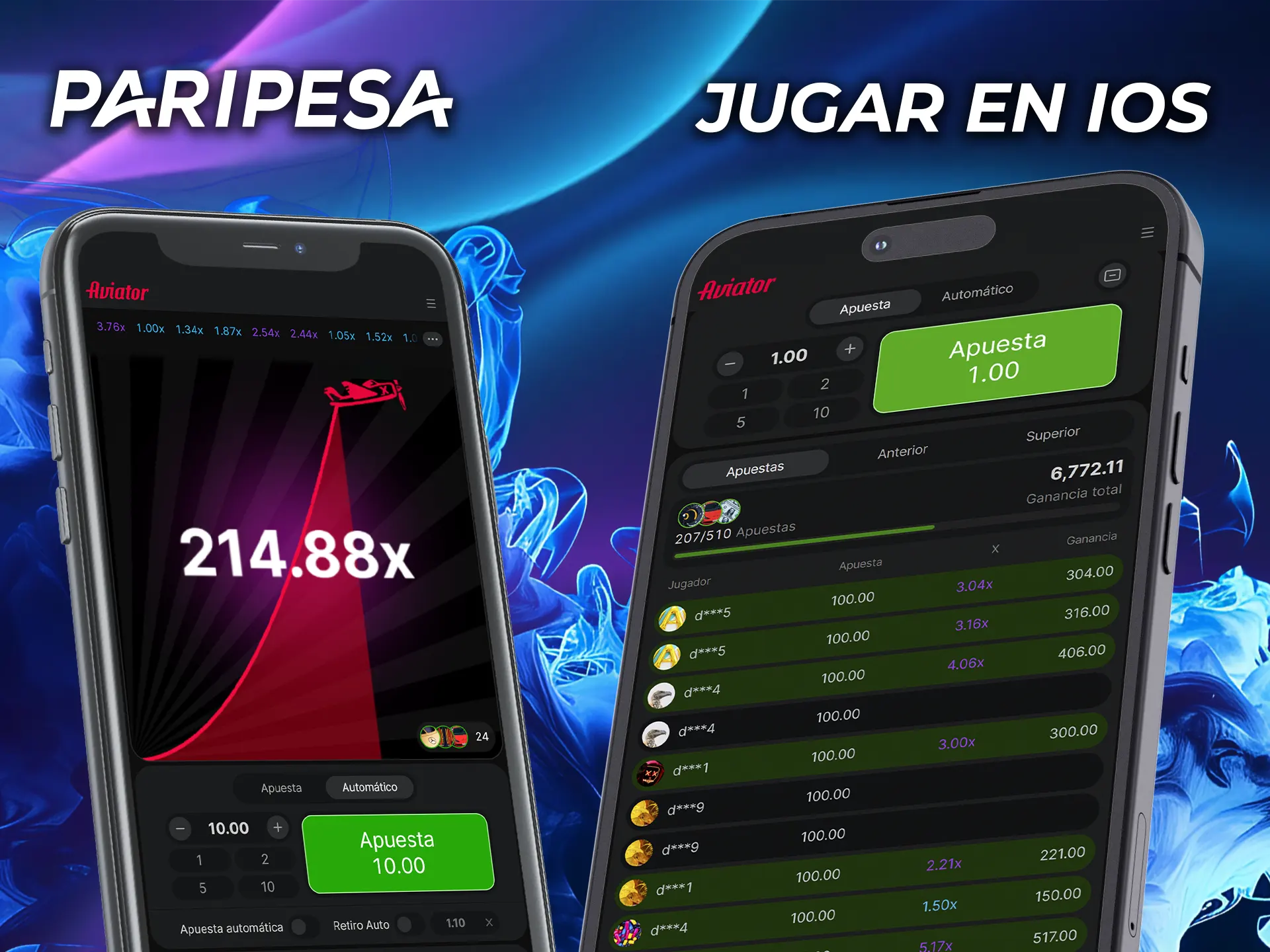 Juega a Aviator en la aplicación PariPesa para iOS y disfruta de la comodidad.