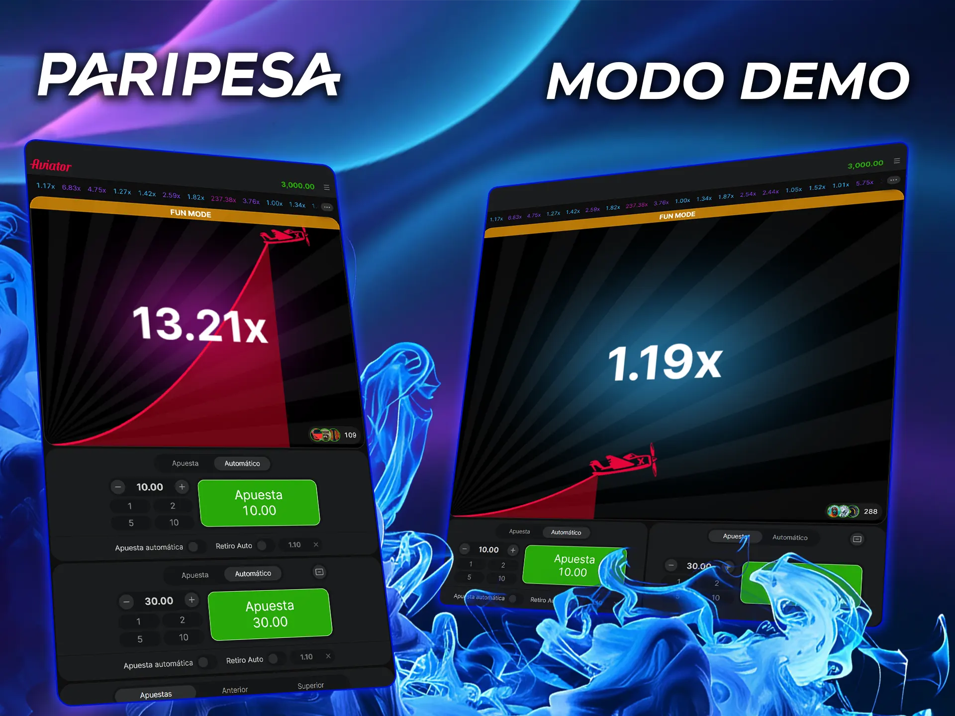 Inicia el modo demo de Aviator en el casino PariPesa y practica sin riesgo.