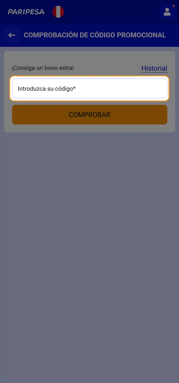 Activa el código promocional después de realizar un depósito en el casino PariPesa y obtén un bono.