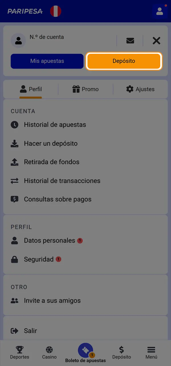 Recarga tu cuenta y activa el bono en el casino PariPesa.