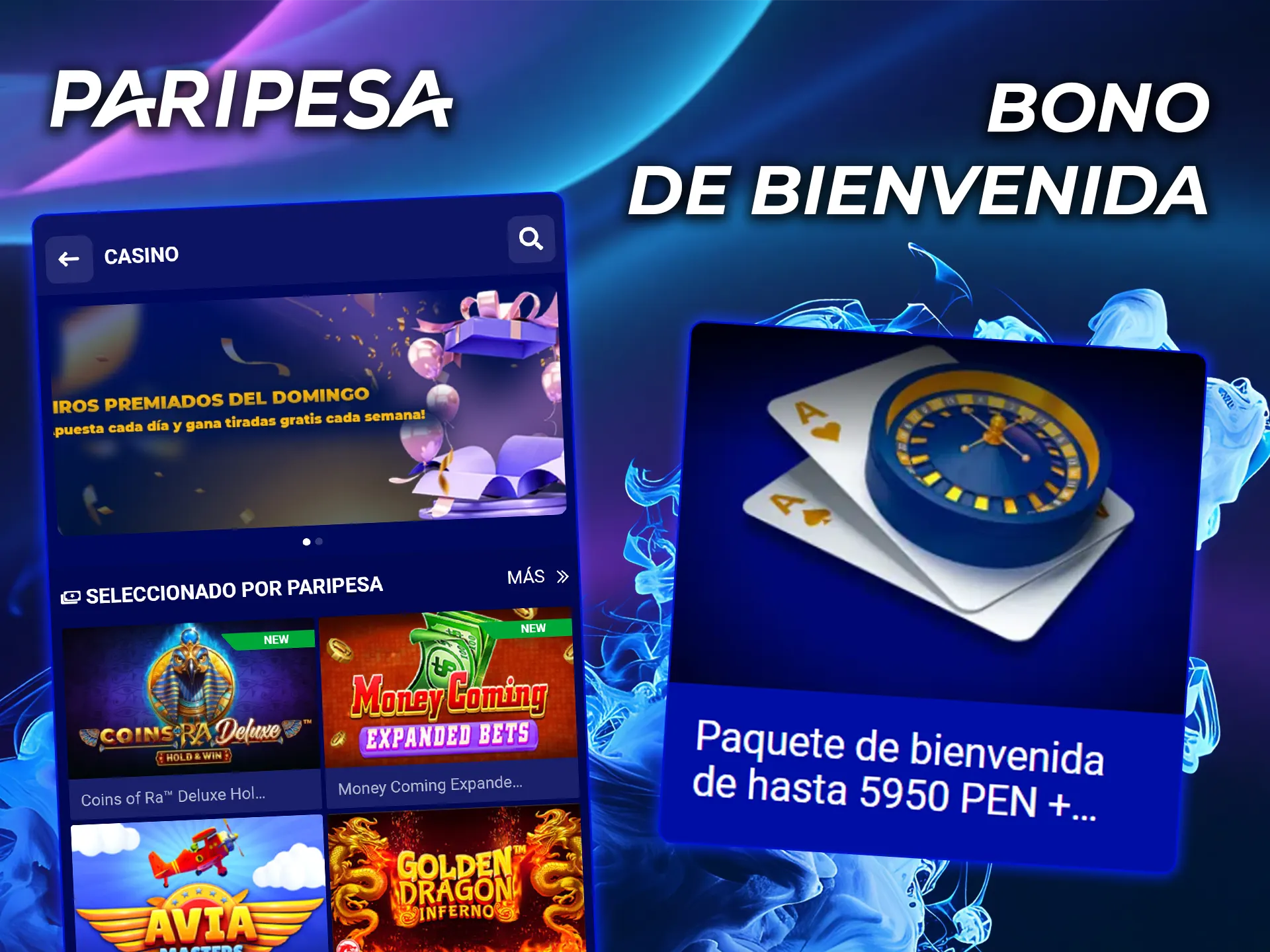 Consigue un bono por registrarte en el casino PariPesa.