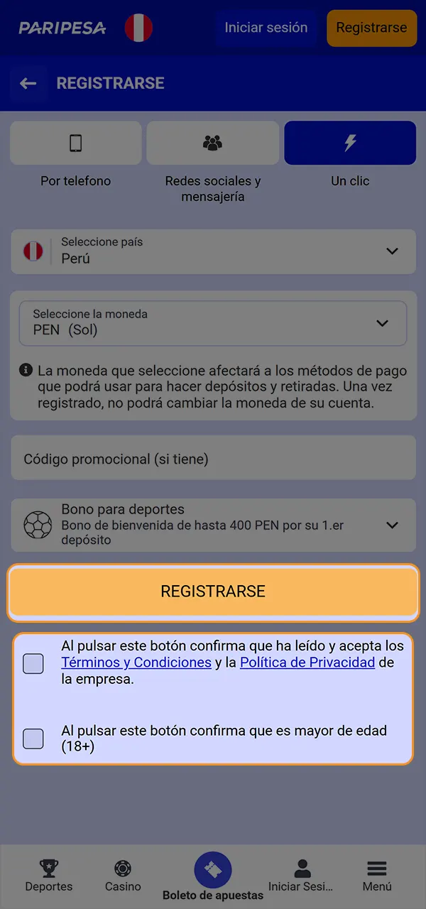 Crea una cuenta en PariPesa y descubre el mundo de los juegos de azar.