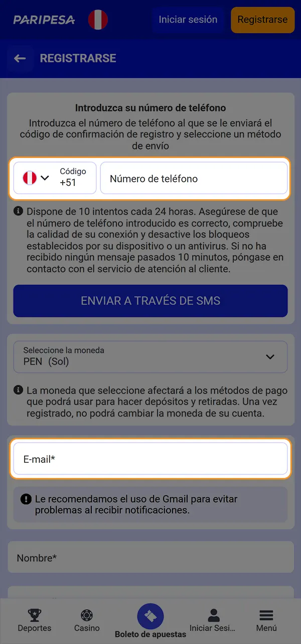 Regístrate con el código promocional en PariPesa y obtén bonificaciones para empezar.