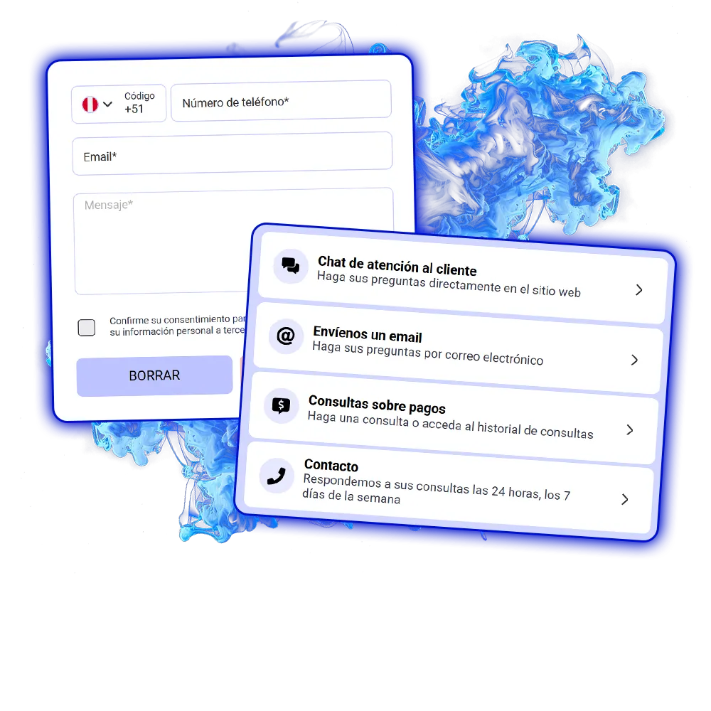 Abre los contactos de PariPesa y ponte en contacto con el equipo del casino.