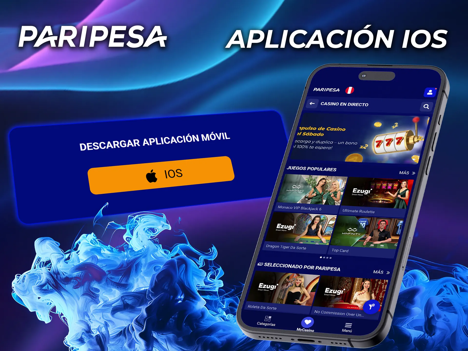 Instala la aplicación PariPesa en iOS y haz tus apuestas donde te resulte más cómodo.