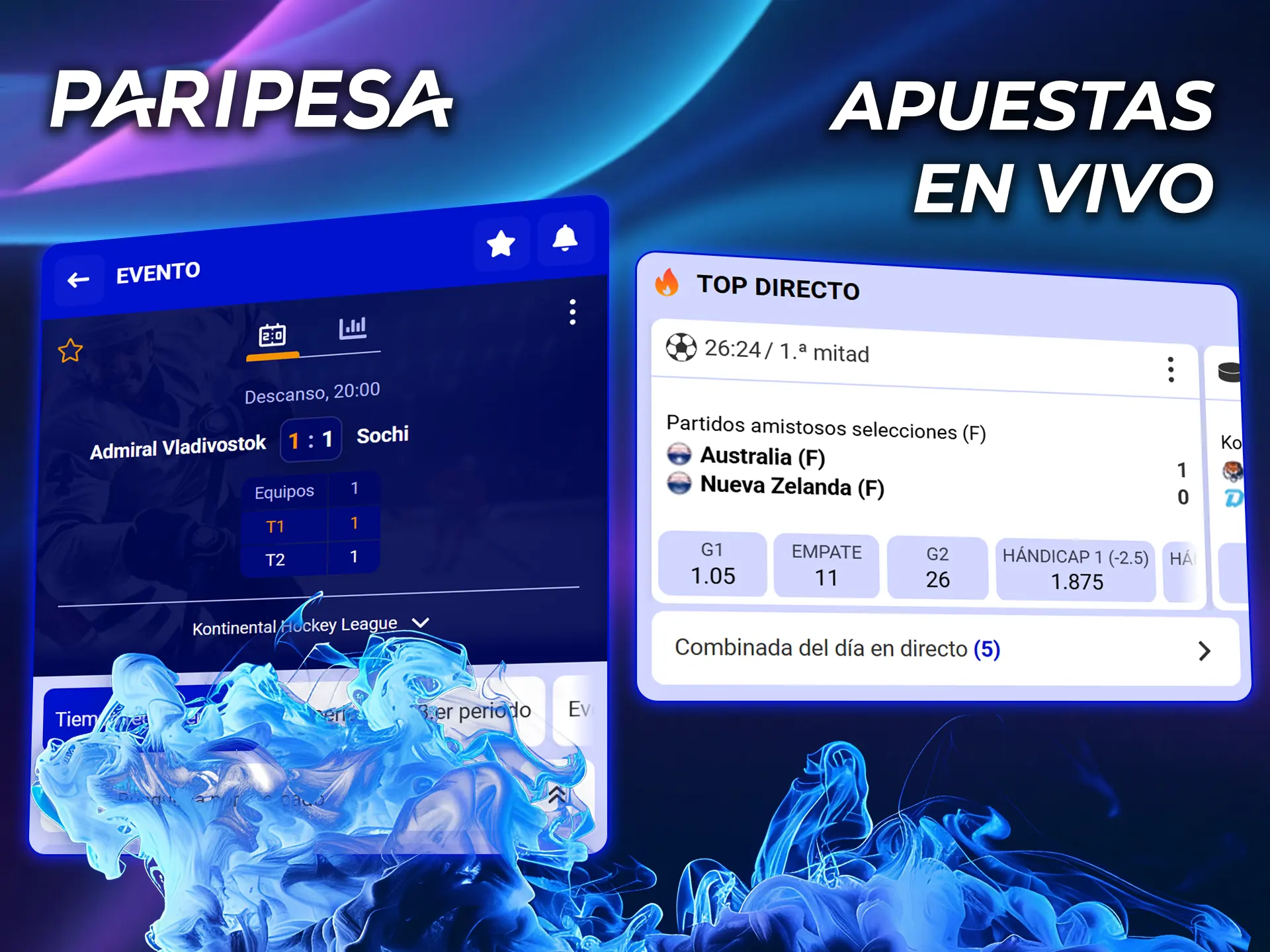 Haz apuestas en vivo en el casino PariPesa y sigue el juego en tiempo real.