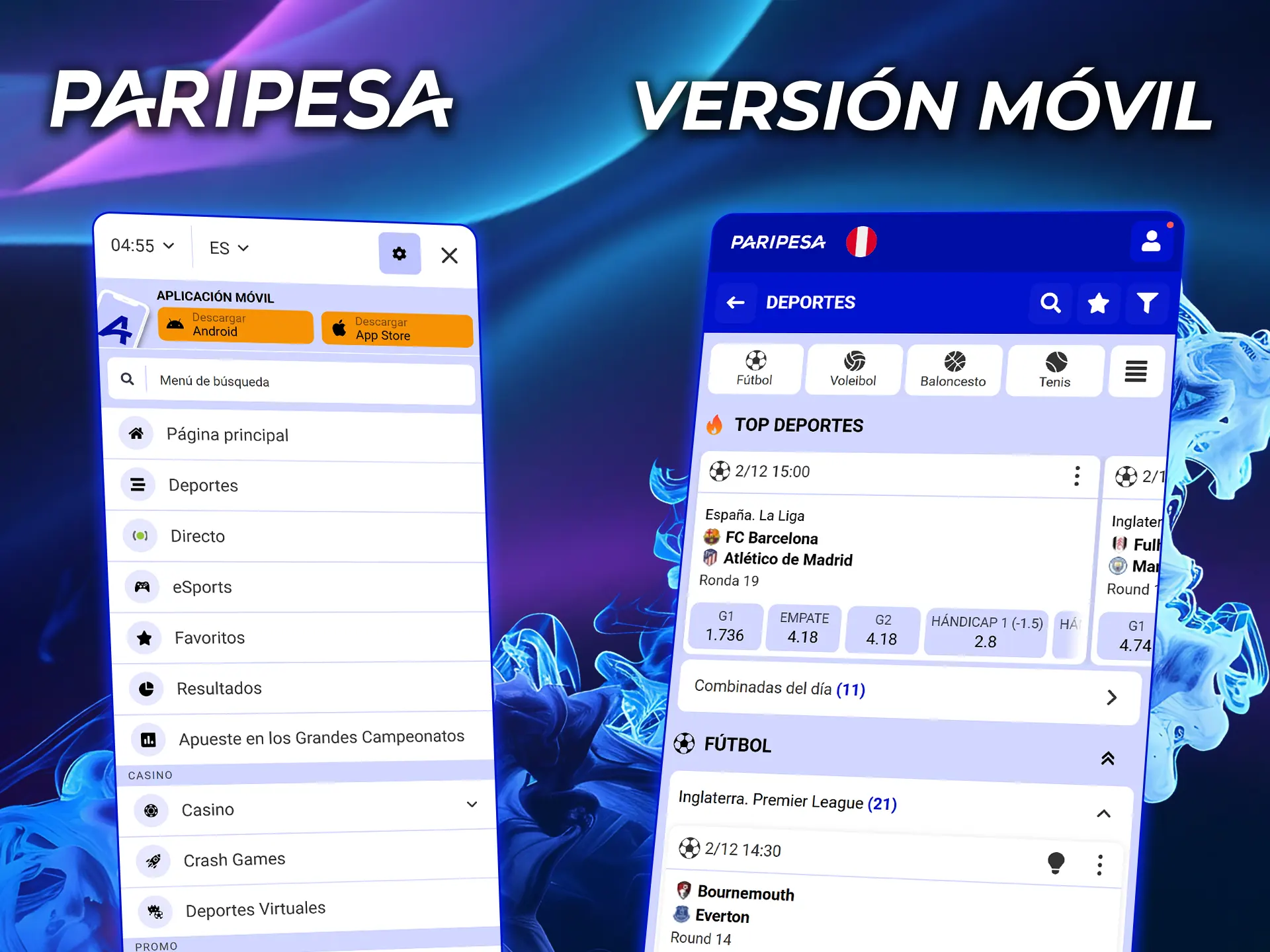 Abre la versión móvil del casino PariPesa y juega desde tu teléfono.