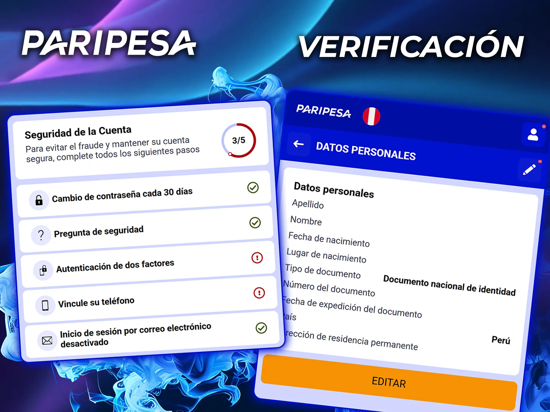 Pasa la verificación en PariPesa y juega sin restricciones.