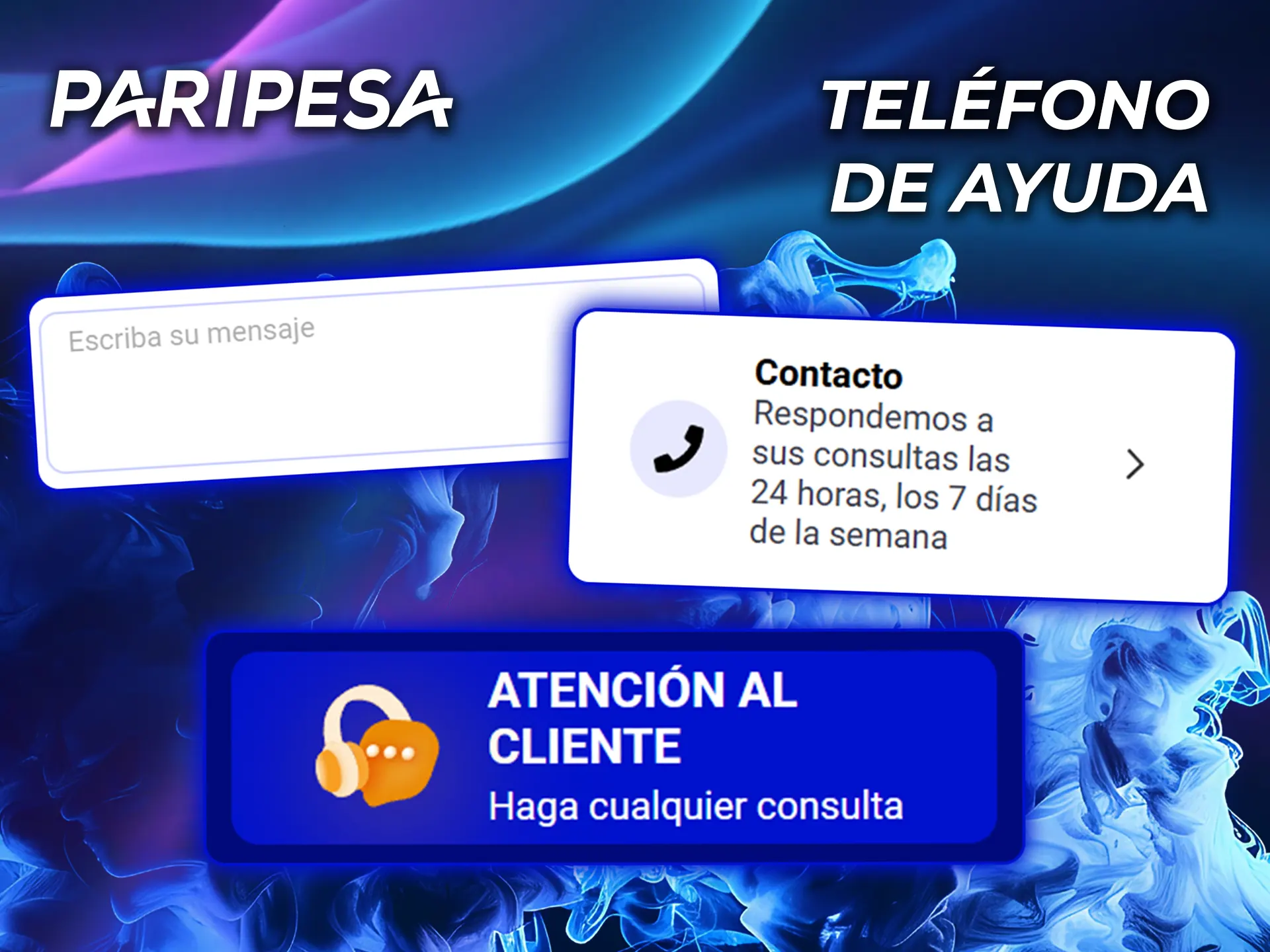 Llama al servicio de atención al cliente de PariPesa y obtén ayuda.